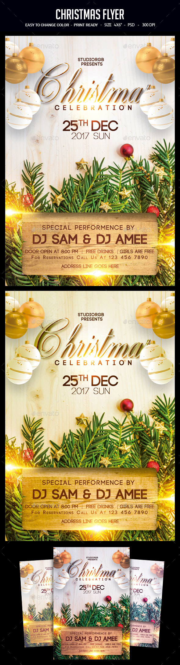 Christmas Flyer - Clubs & Parties Events