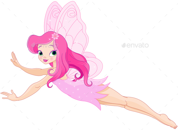 GraphicRiver Flying Pink Fairy 20870853