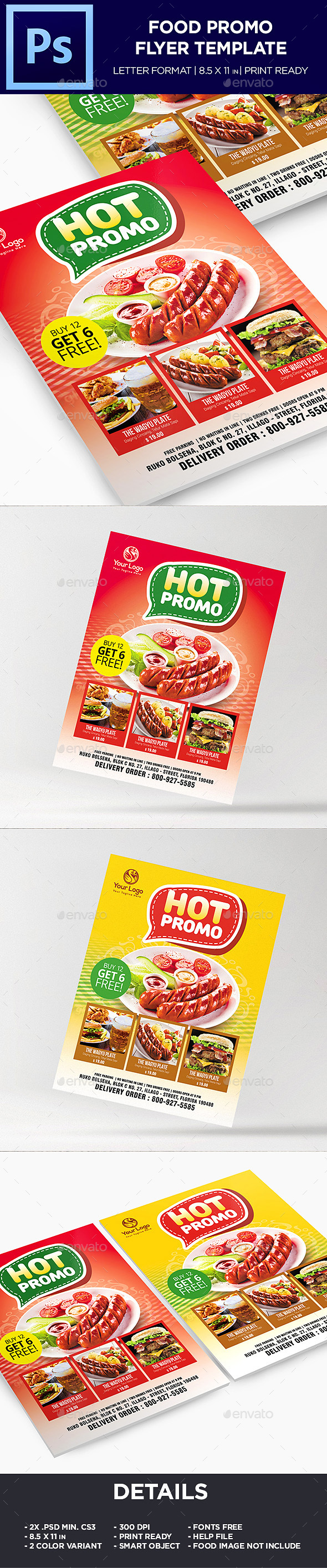 Food Menu Flyer - Restaurant Menu Template