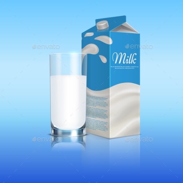 GraphicRiver Milk Carton Box with Glass Cup 20871116 GraphicRiver Milk Carton Box with Glass Cup 20871116