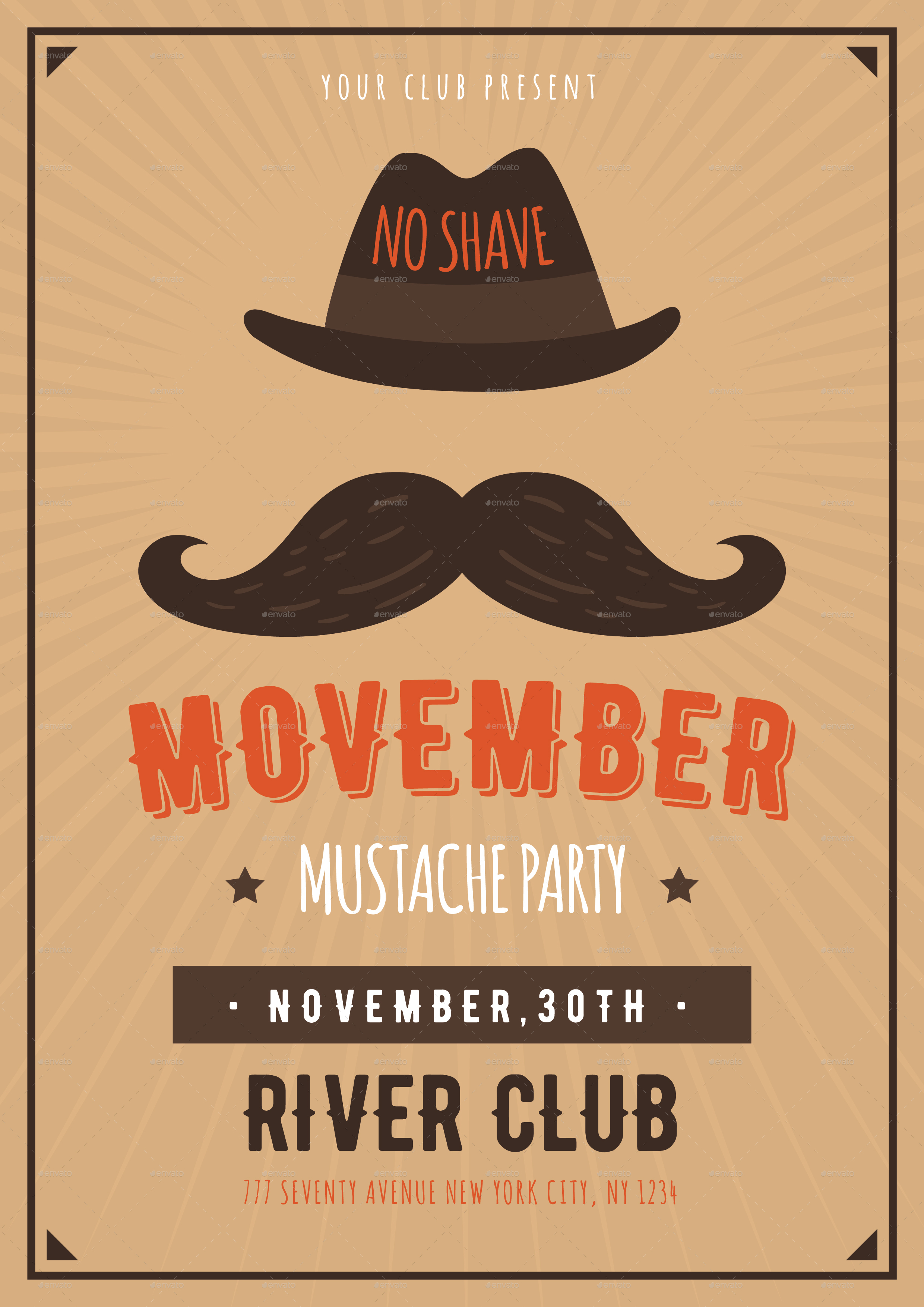 Movember Flyer by ming-ming | GraphicRiver