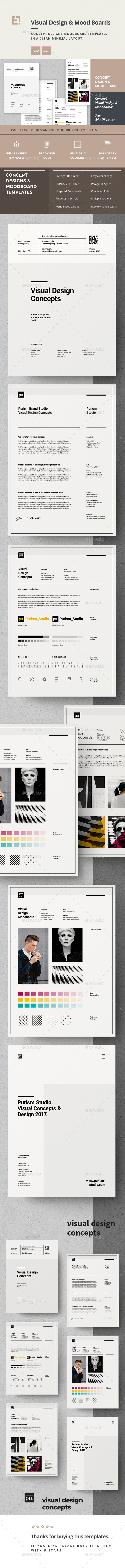 Concept Design Moodboard Templates - Portfolio Brochures