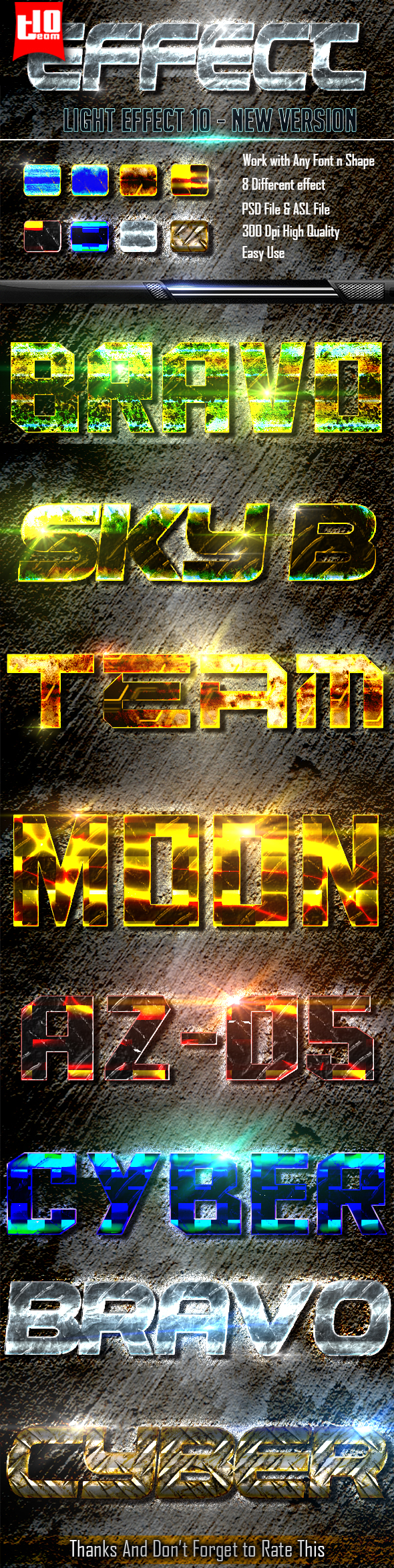 Light Text Effect 10 - Text Effects Styles