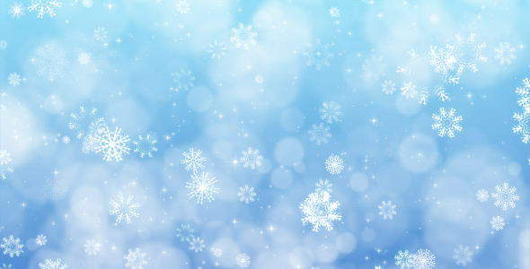 Christmas Background with Snowflakes and Sparkles