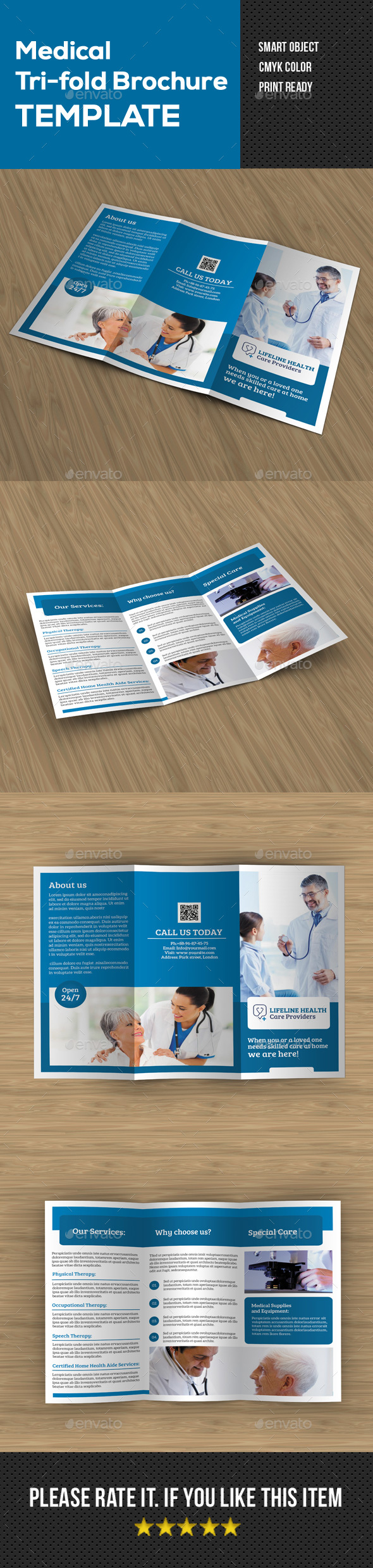 GraphicRiver Medical Tri fold brochure 20873425 GraphicRiver Medical Tri fold brochure 20873425