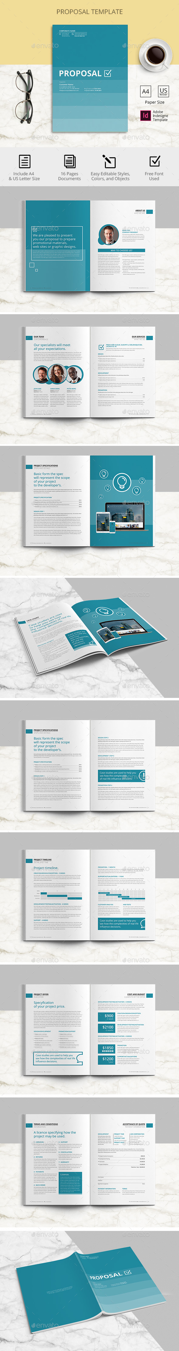 Proposal Adobe Indesign Template - Proposals & Invoices Stationery