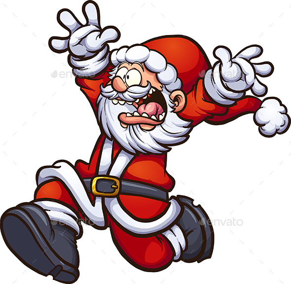 Scared Santa - Christmas Seasons/Holidays