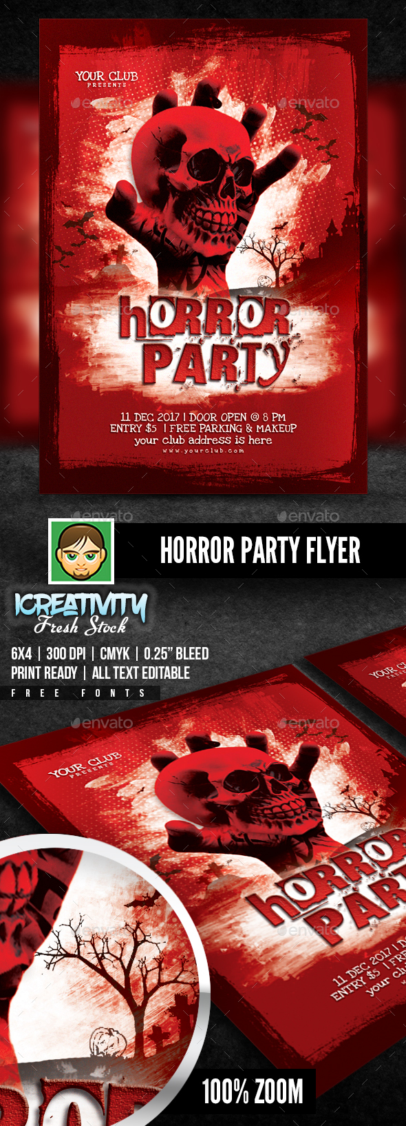 Horror Party Flyer - Flyers Print Templates