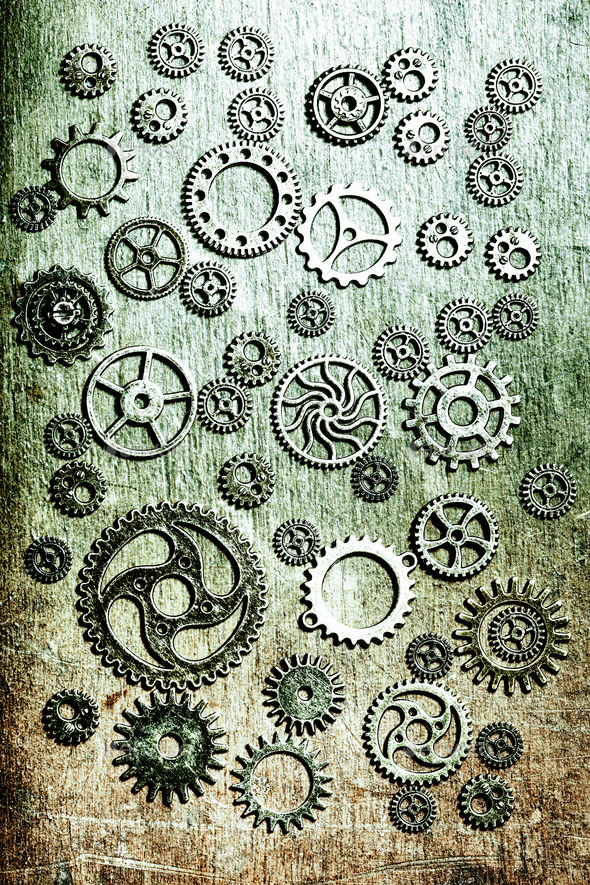 steampunk mechanical cogs gears wheels
