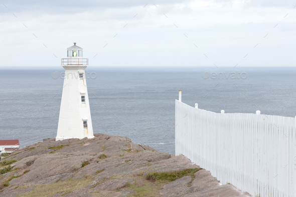 New Lighthouse Cape Spear Historic Site NL Canada - Stock Photo - Images