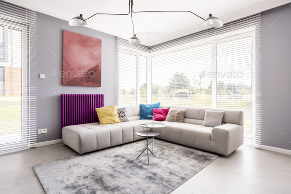 Two small tables on carpet - Stock Photo - Images