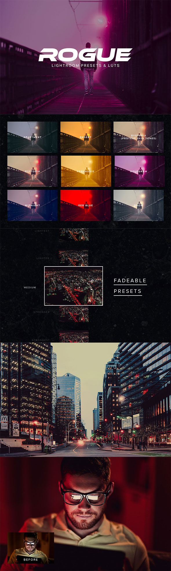 Rogue Lightroom Presets and LUTs - Cinematic Lightroom Presets