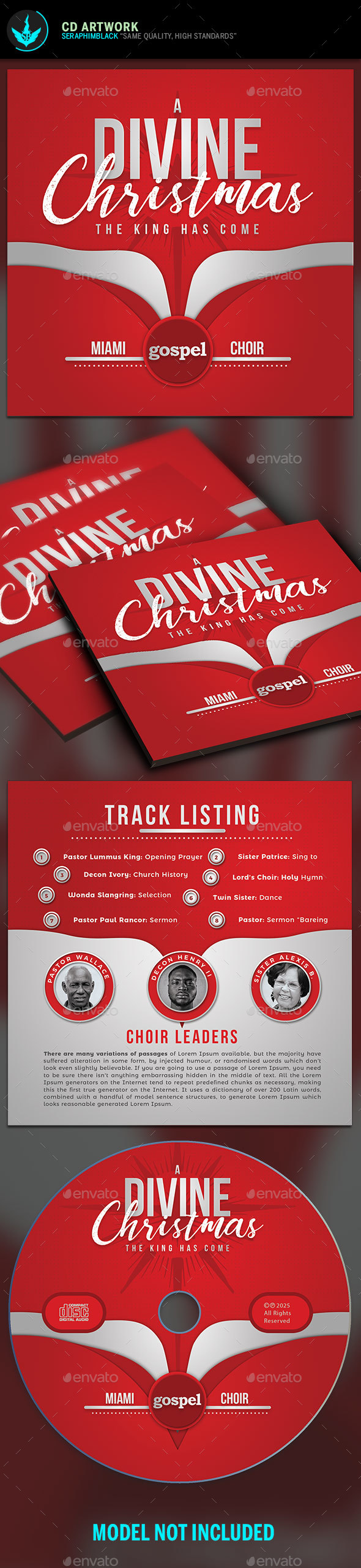 A Divine Christmas CD Template - CD & DVD Artwork Print Templates