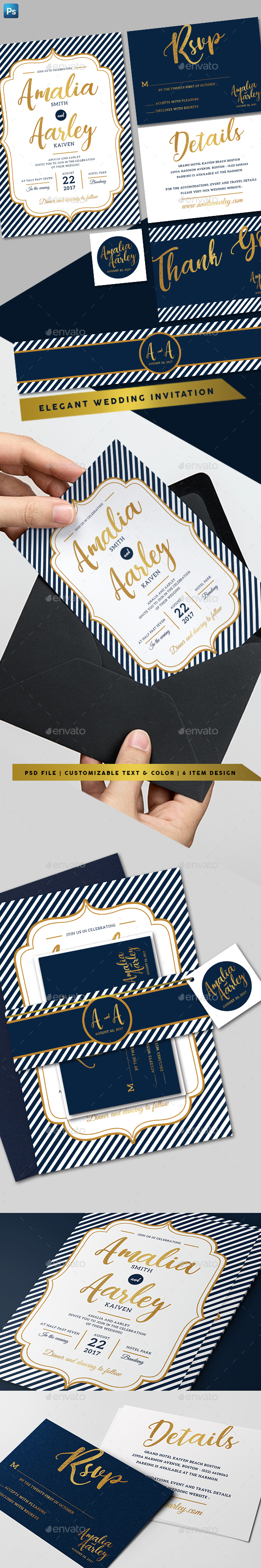 Line Wedding Invitation - Weddings Cards & Invites