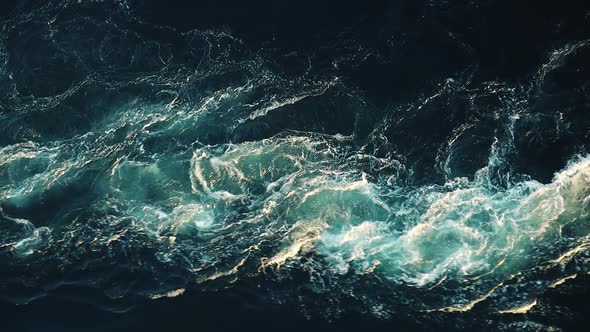 Waves of Water of the River and the Sea Meet Each Other During High Tide and Low Tide alt