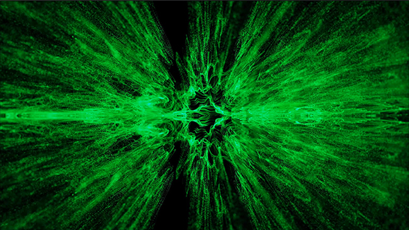 Cinematic Green Particles Loop