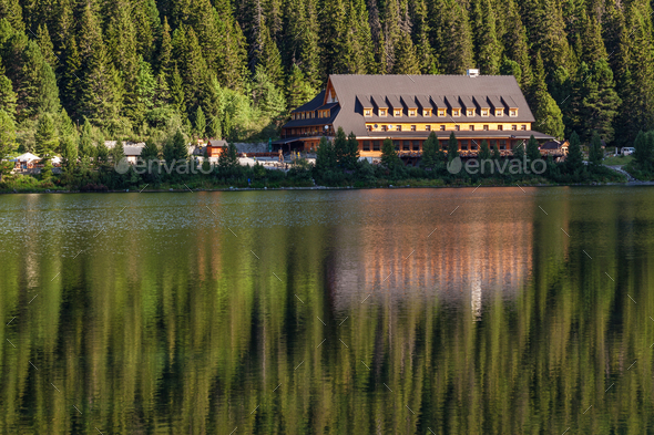 Popradske pleso lake valley in Tatra Mountains, Slovakia, Europe - Stock Photo - Images