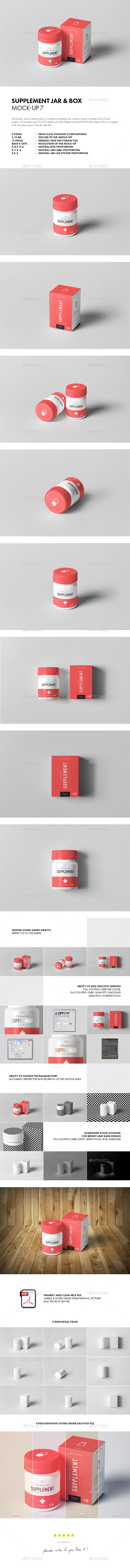 Supplement Jar & Box Mock-up 7 - Miscellaneous Packaging