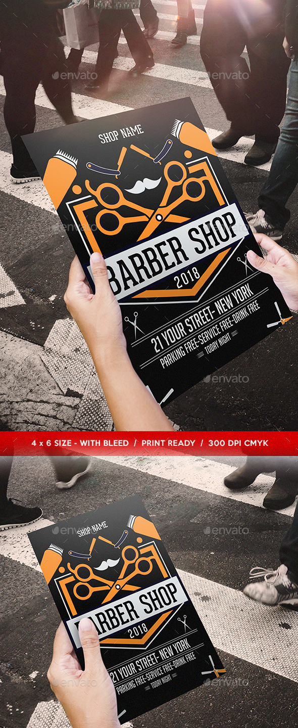 GraphicRiver Barber Shop Flyer Template 20876745 GraphicRiver Barber Shop Flyer Template 20876745