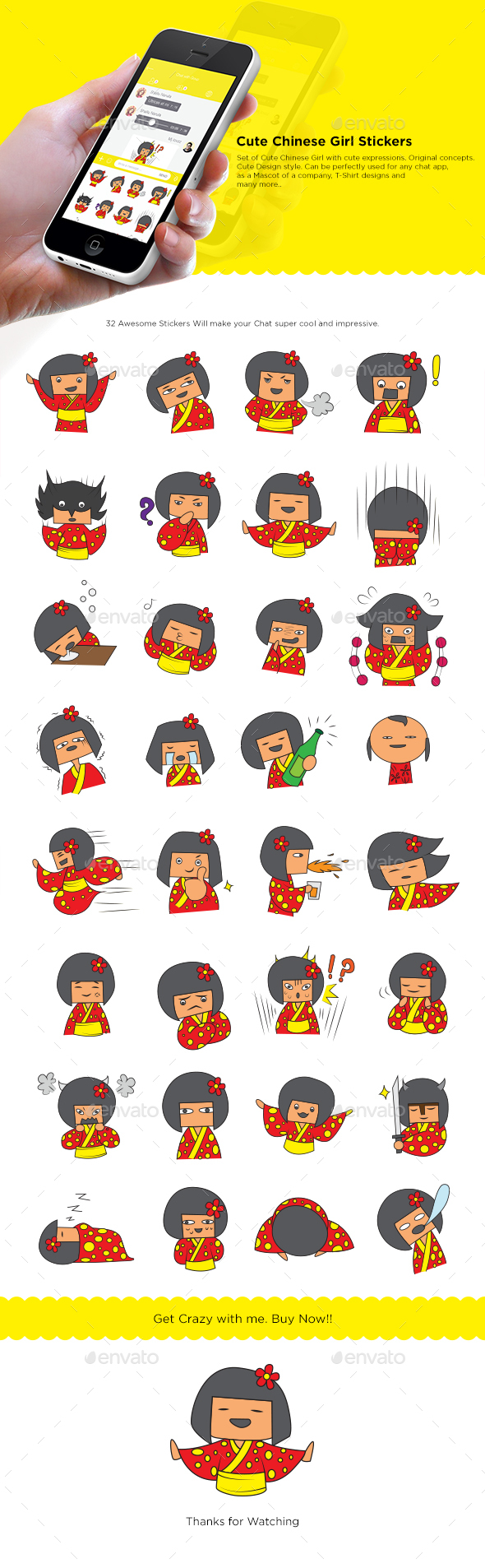 GraphicRiver Chinese Girl Set 20877239