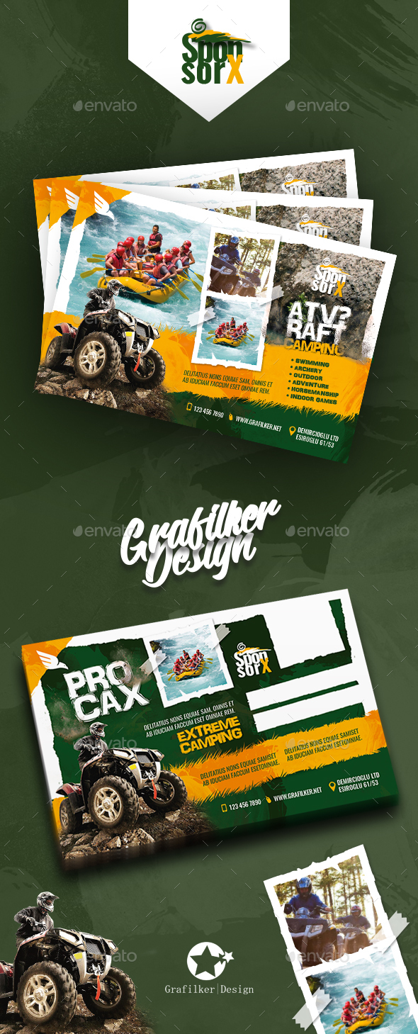 GraphicRiver Camping Adventure Postcard Templates 20877499 GraphicRiver Camping Adventure Postcard Templates 20877499