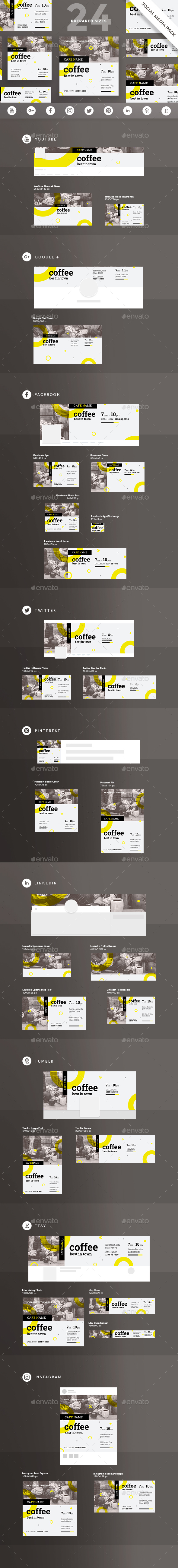 Coffee Shop Social Media Pack - Miscellaneous Social Media