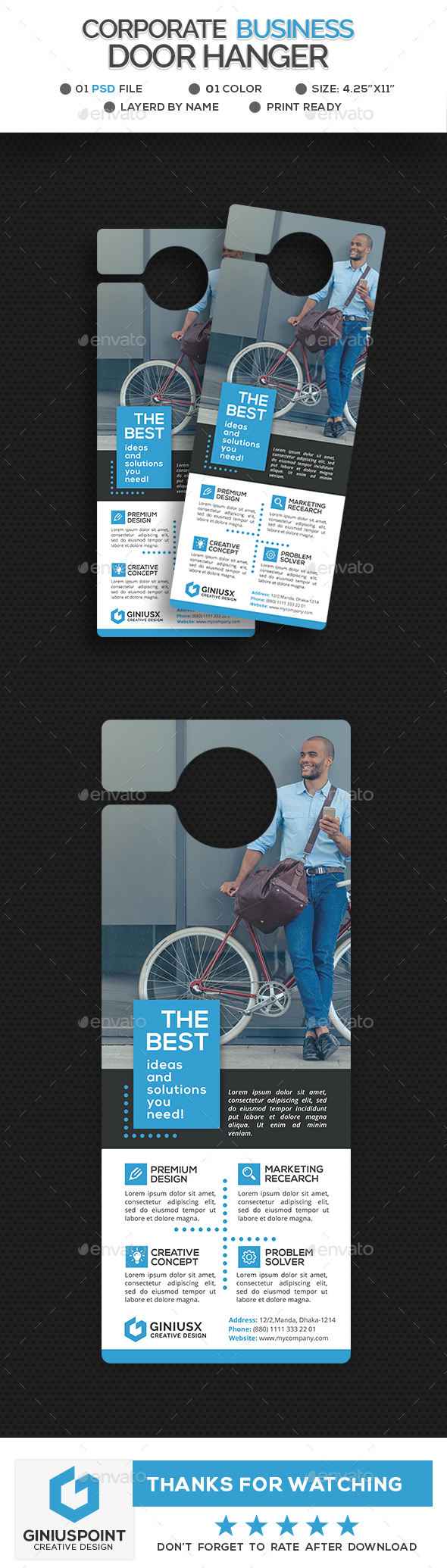 Corporate Door Hanger - Miscellaneous Print Templates