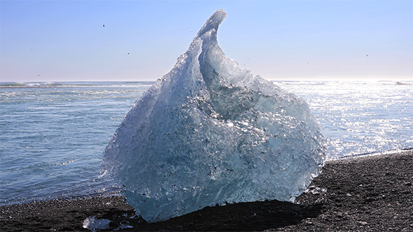 Ice Chunk From The Jokulsarlon Glacial Lagoon