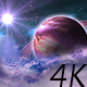 Abstract Purple Clouds in Space and Planet with the Shine Star - VideoHive Item for Sale