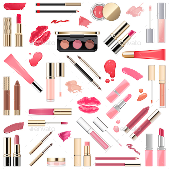 GraphicRiver Vector Lips Makeup Cosmetics 20880341
