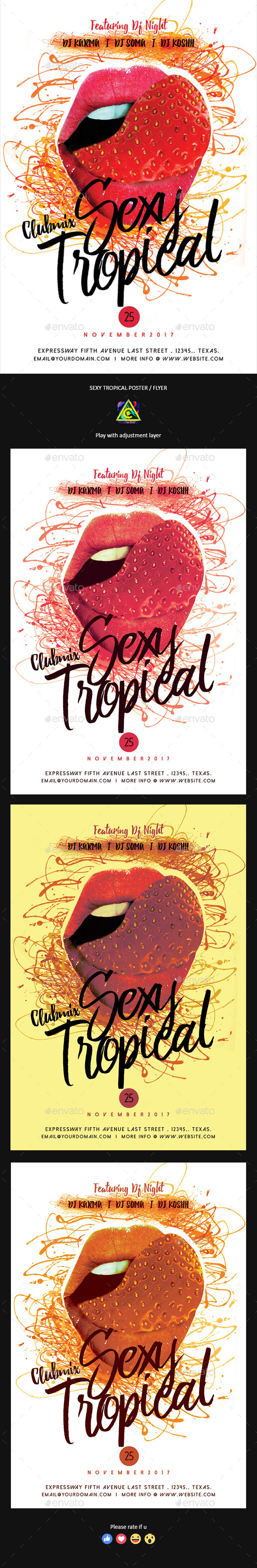 Sexy Tropical Poster / Flyer - Clubs & Parties Events