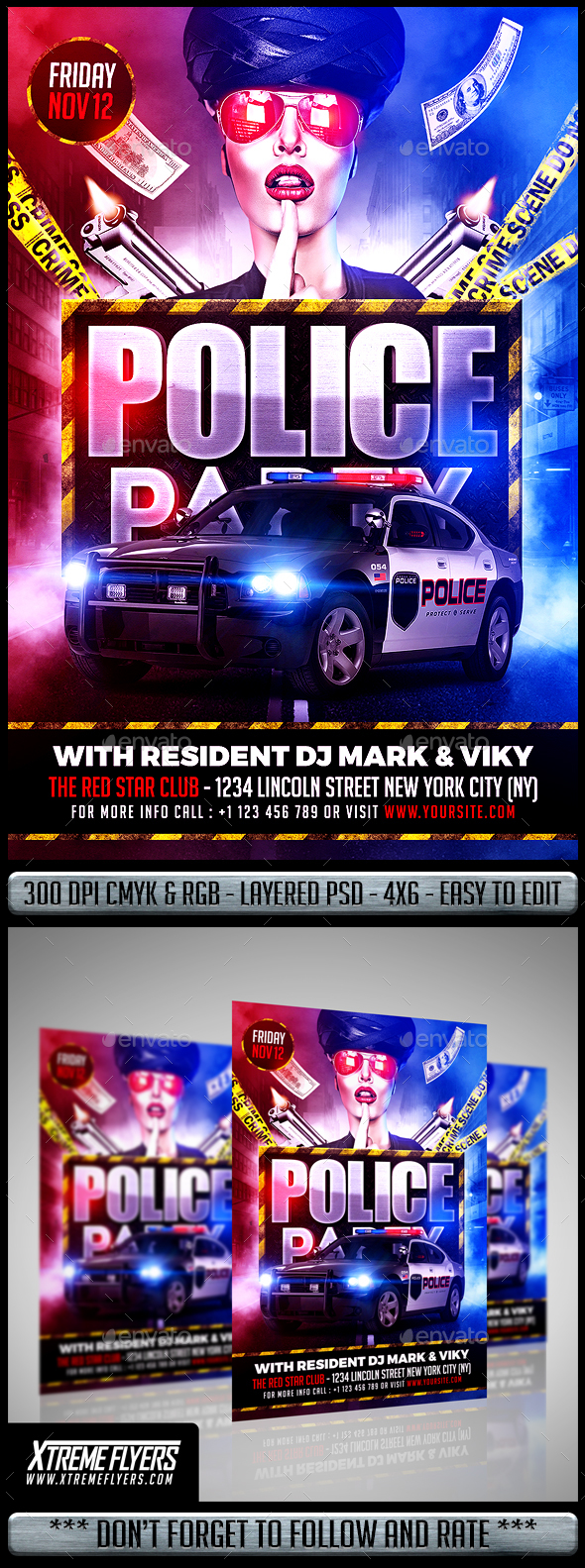 Police Party Flyer - Clubs & Parties Events