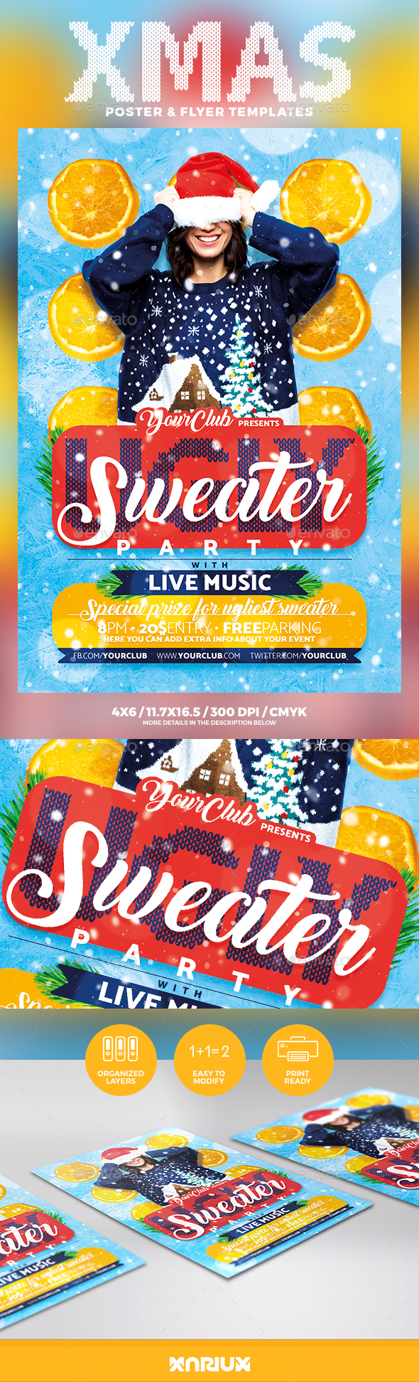 GraphicRiver Ugly Sweater Party Flyer 20881611