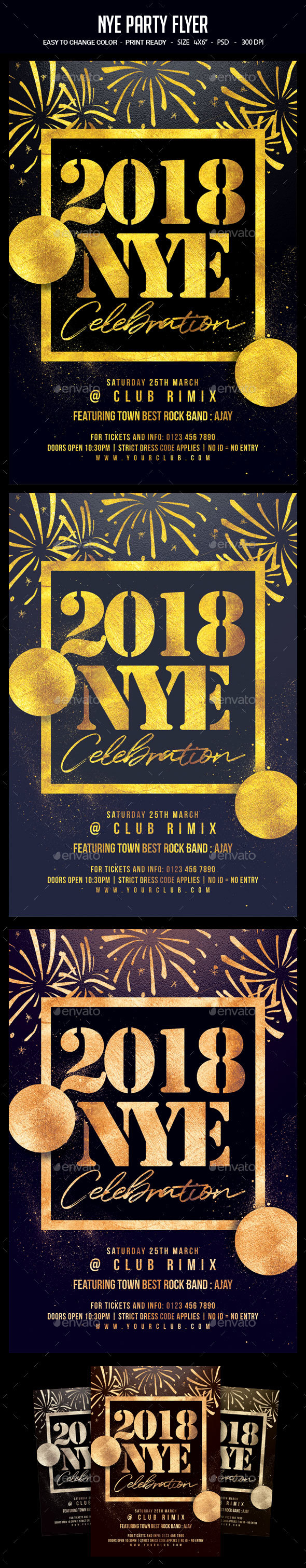 NYE Party Flyer - Clubs & Parties Events
