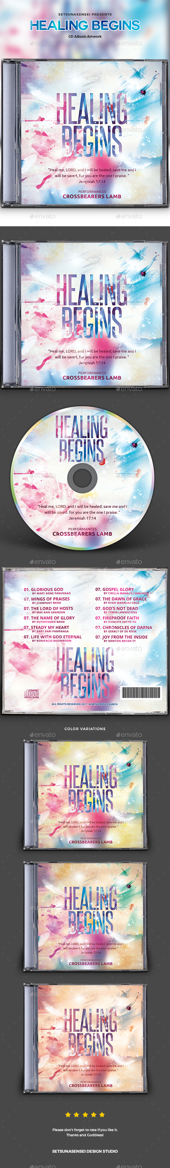 Healing Begins CD Album Artwork - CD & DVD Artwork Print Templates