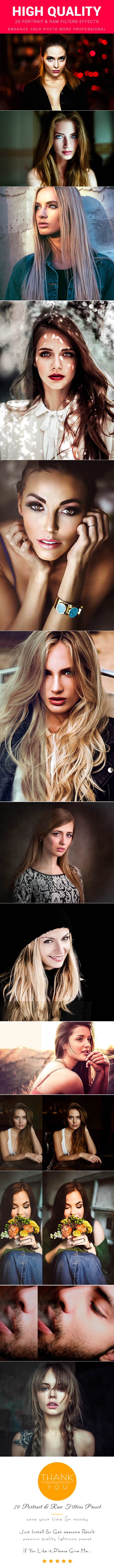 Portrait & Raw Filter Presets - Portrait Lightroom Presets