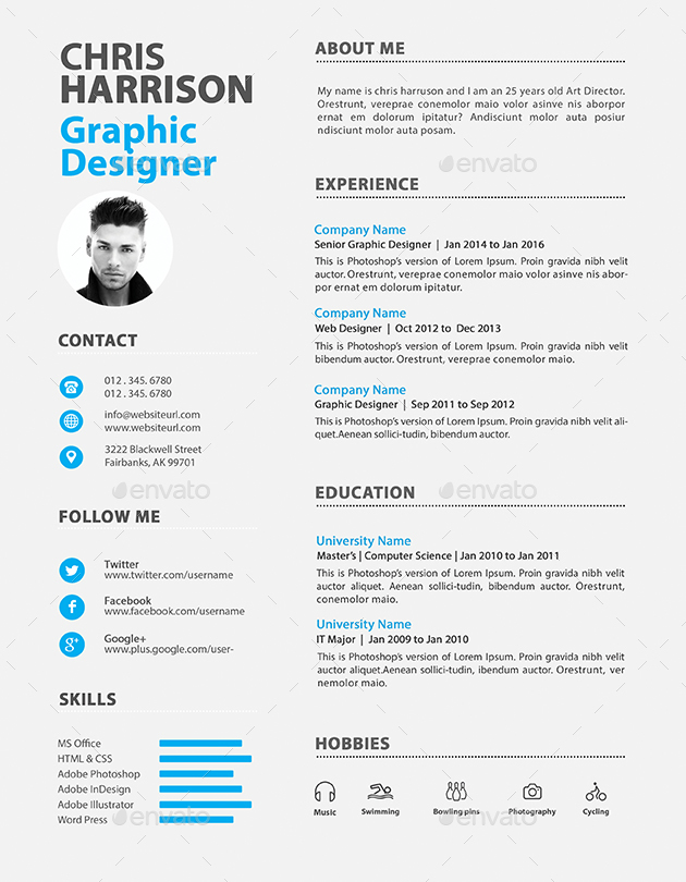 Resume, Print Templates | GraphicRiver