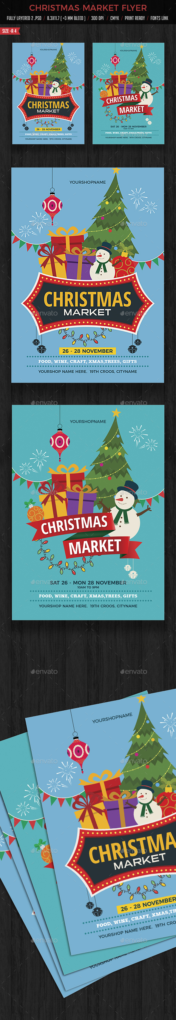 Christmas Market - Flyers Print Templates