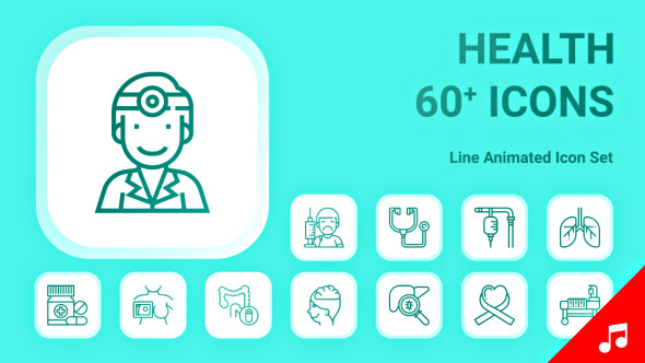 Medical Health Check-up Icons