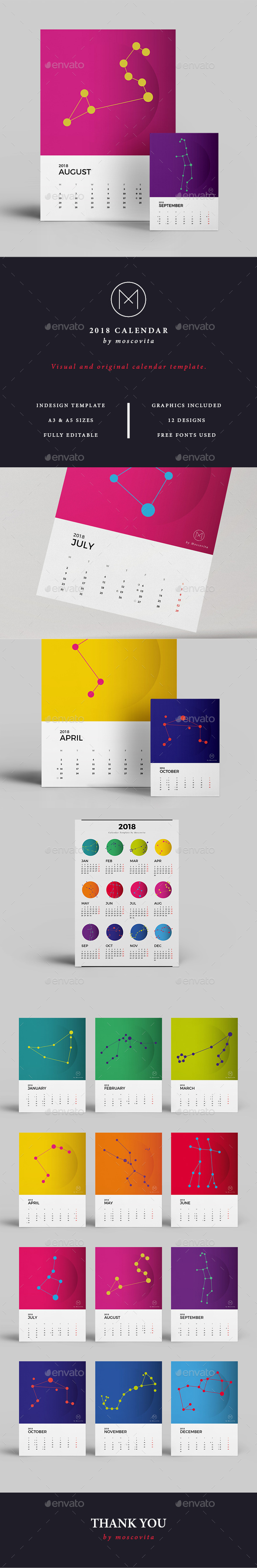 2018 Calendar - Calendars Stationery