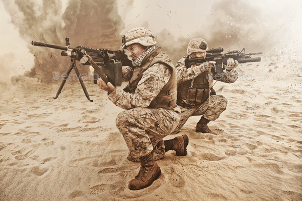 US marines in action