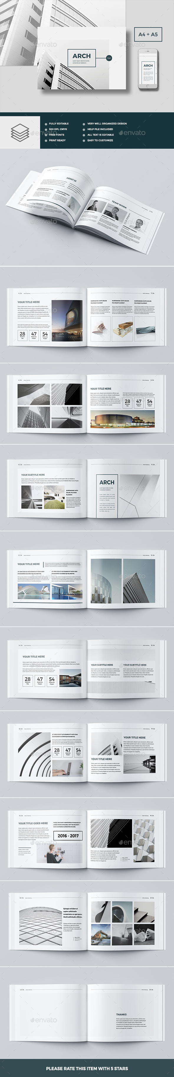 GraphicRiver Modern Architecture Brochure 24 Pages A4 & A5 20884628