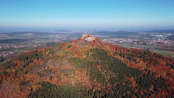 Flight Around Hohenzollern Castle, Germany alt