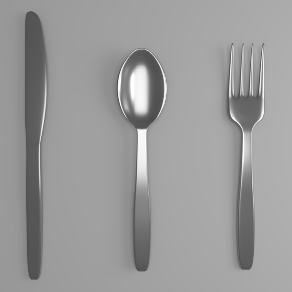 Silverware Set - 3Docean 20885384