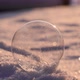Soap Bubble in the Snow in Winter - VideoHive Item for Sale