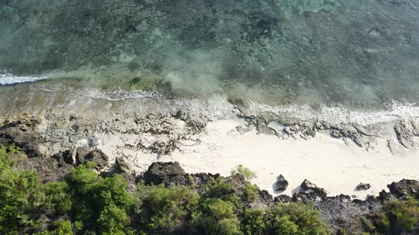 Empty Beach on Zanzibar Island Tanzania Slow Motion alt