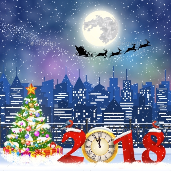 Christmas Winter Cityscape - Christmas Seasons/Holidays