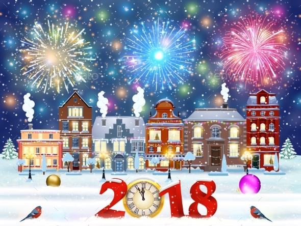 Christmas Winter City Street - Christmas Seasons/Holidays