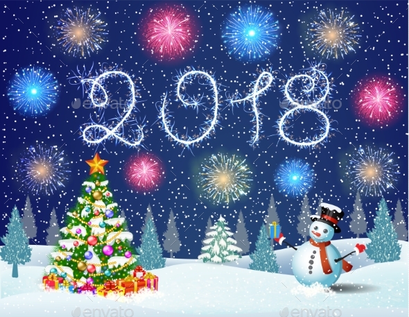 Christmas Landscape at Night - Christmas Seasons/Holidays