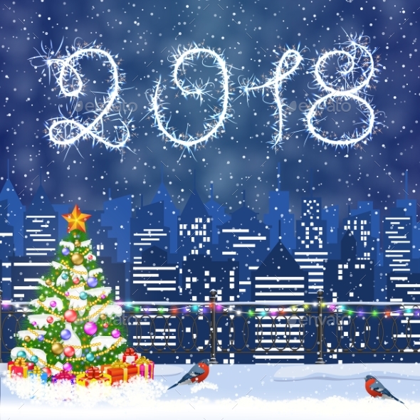 Christmas Winter Cityscape - Christmas Seasons/Holidays